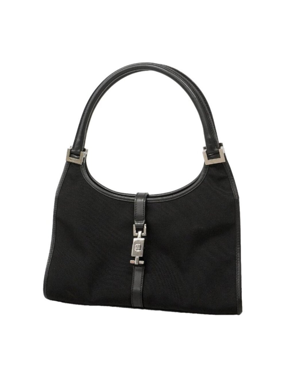 Gucci Handbag Jackie Canvas Black Silver